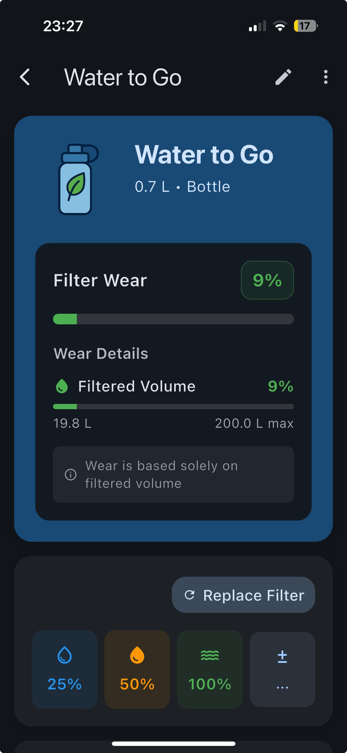 FilterTrack Dashboard - Vue d'ensemble des filtres